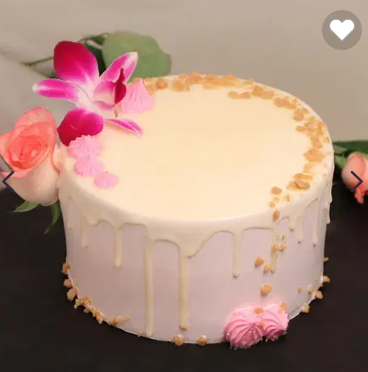 Floral Butterscotch Crunch Cake